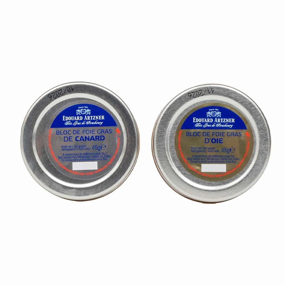 Set de Bloc de Foie Gras de Pato y Ganso 2 x 45 gr Artzner