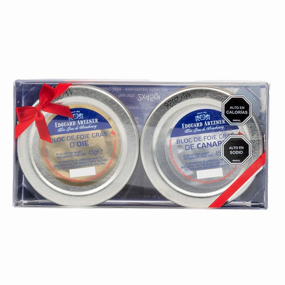 Set de Bloc de Foie Gras de Pato y Ganso 2 x 45 gr Artzner