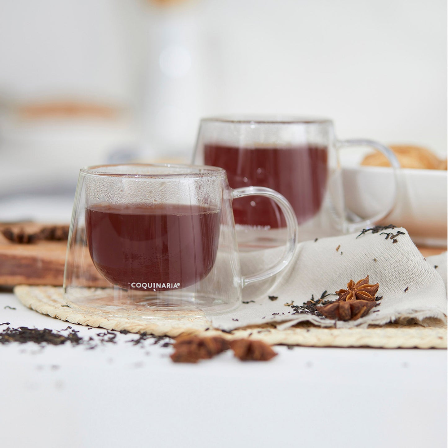 Set 2 Mugs de Vidrio 250 ml Coquinaria