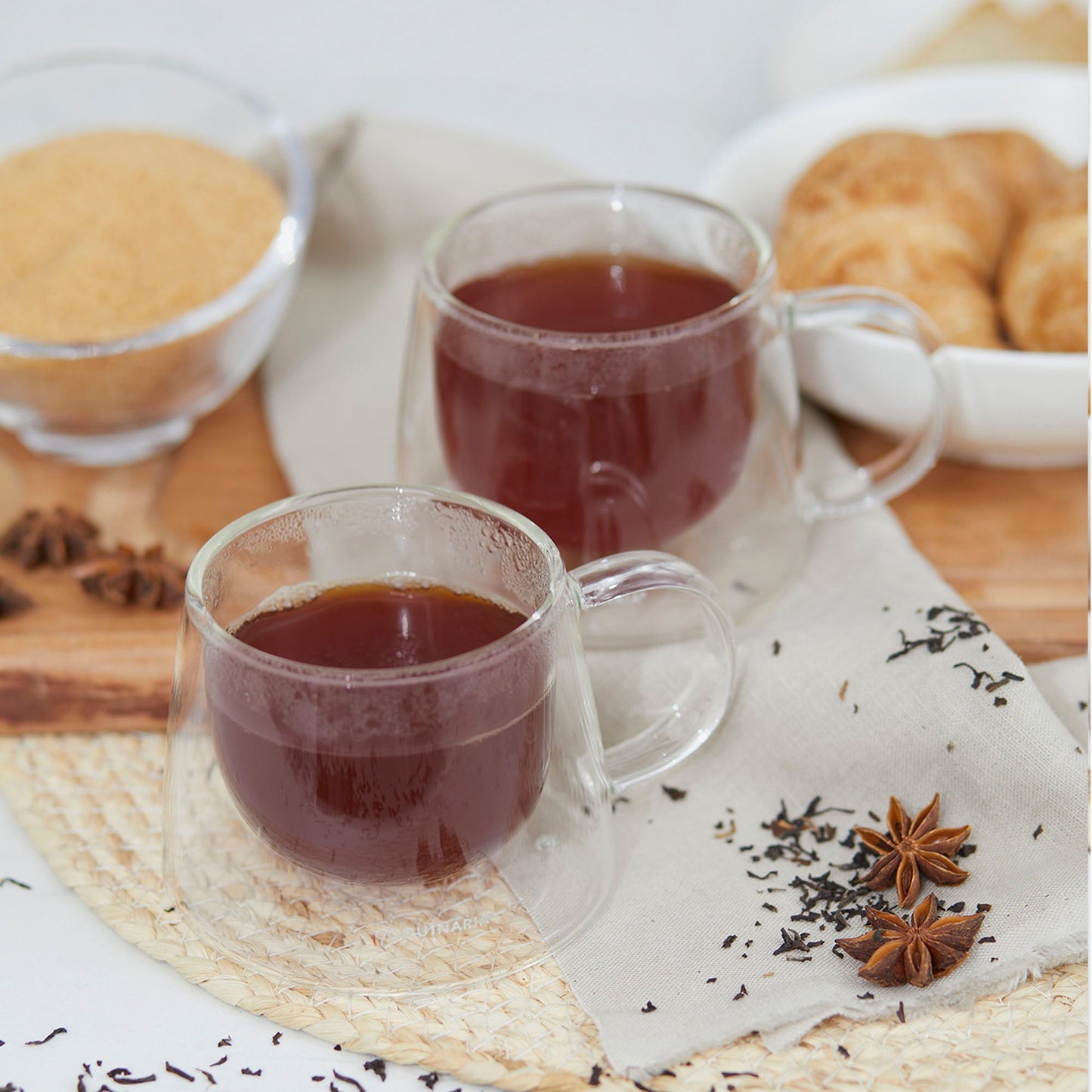 Set 2 Mugs de Vidrio 250 ml Coquinaria