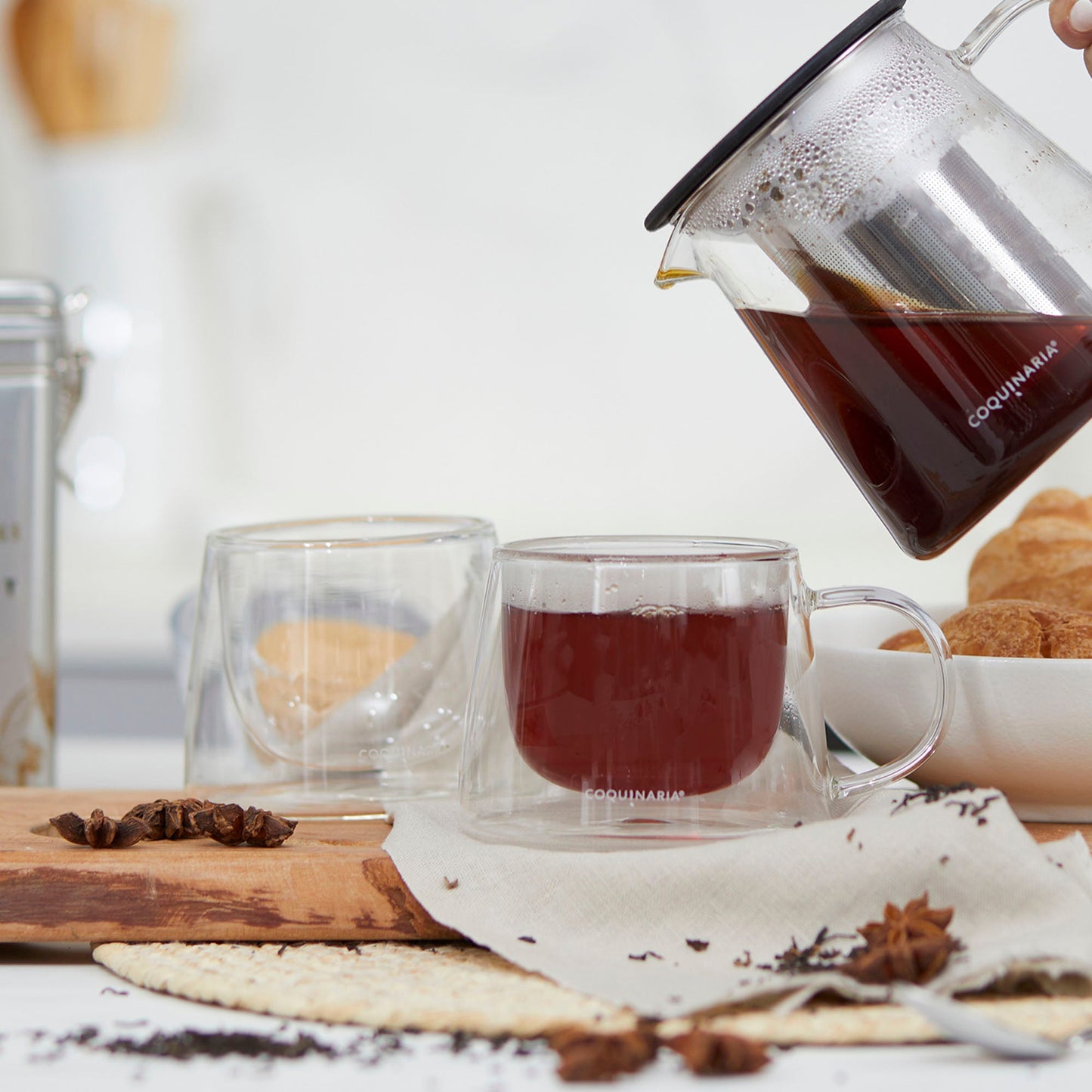 Set 2 Mugs de Vidrio 250 ml Coquinaria