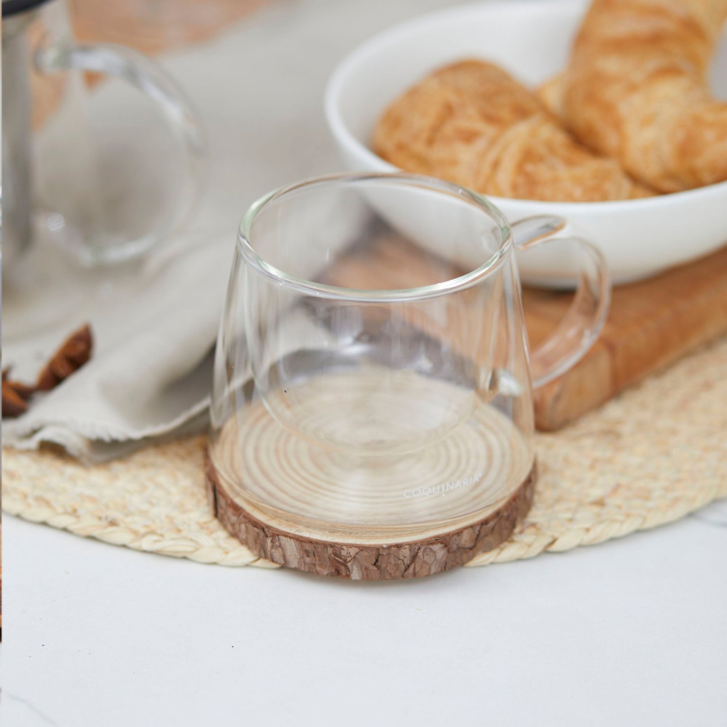 Set 2 Mugs de Vidrio 250 ml Coquinaria