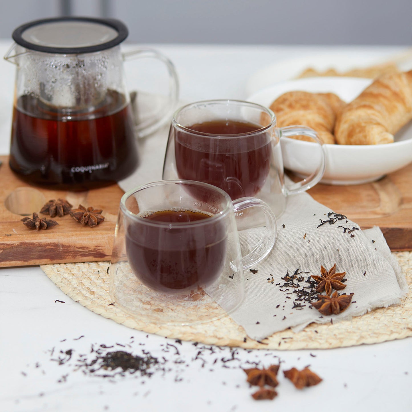 Set 2 Mugs de Vidrio 250 ml Coquinaria