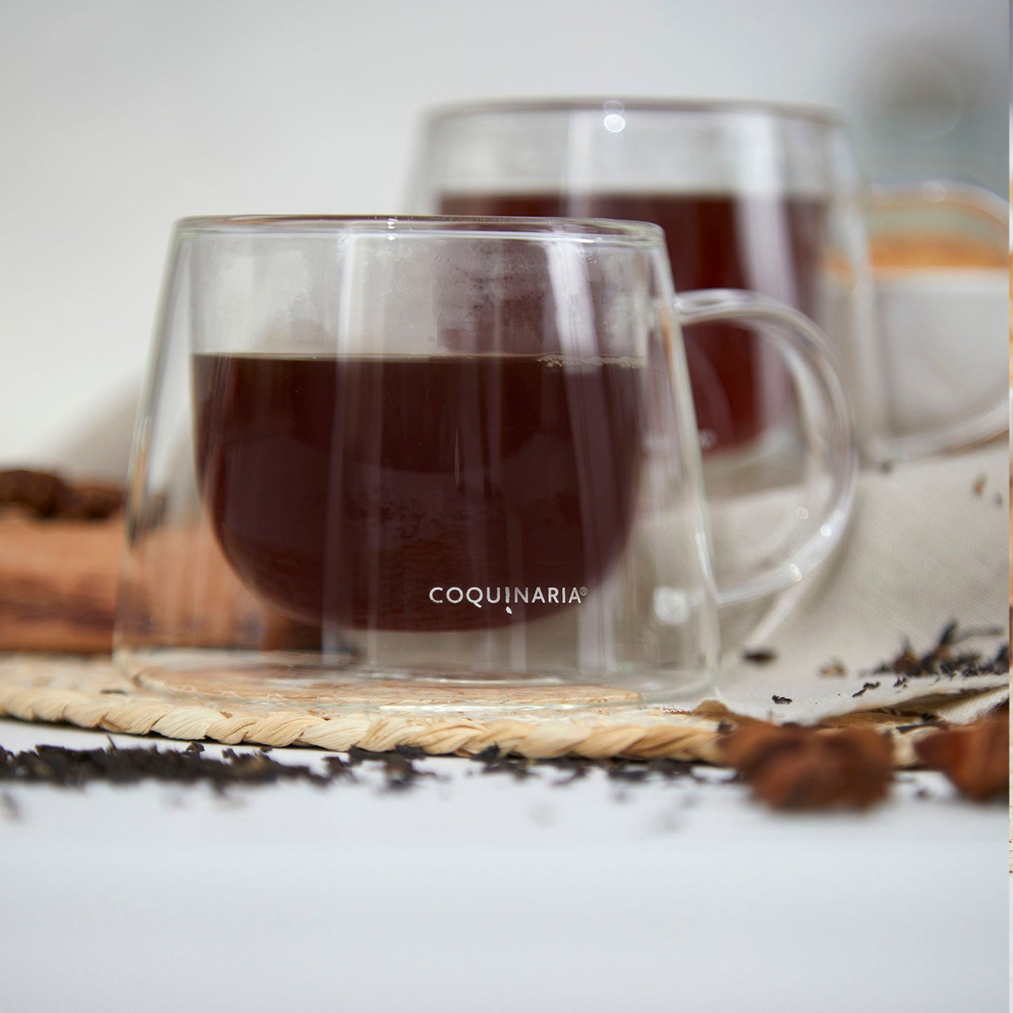 Set 2 Mugs de Vidrio 250 ml Coquinaria