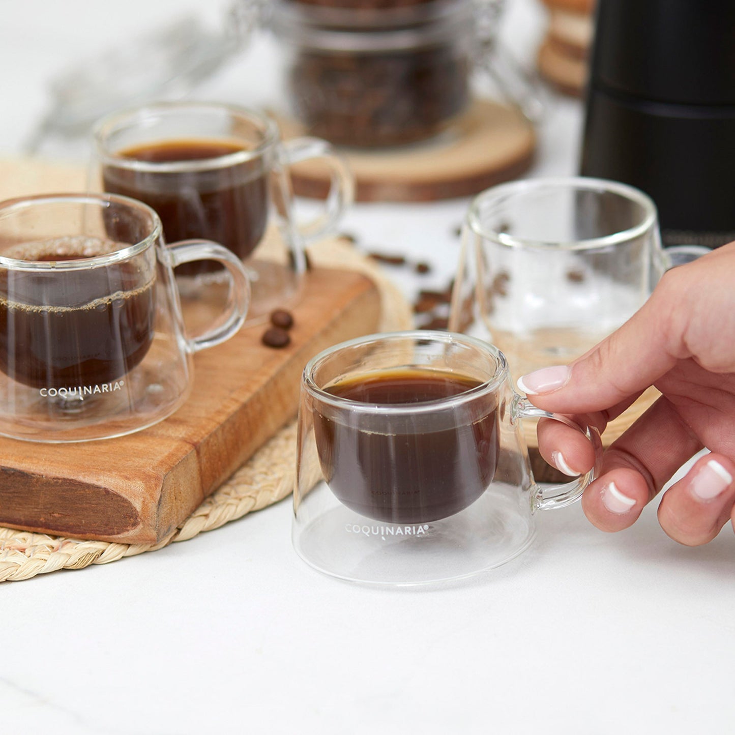 Set 4 Tazas de Espresso 80 ml Coquinaria