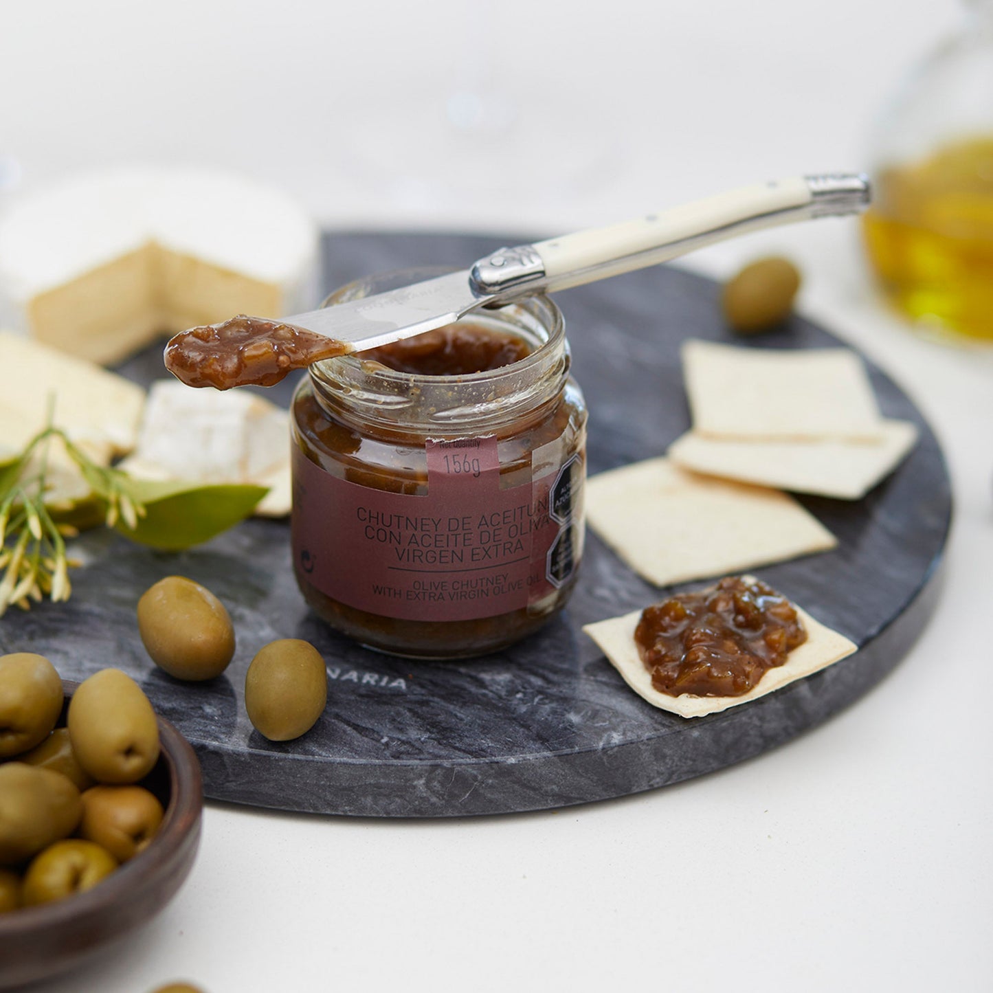 Chutney de Aceituna con Aceite de Oliva Extra Virgen 156 Grs La Chinata