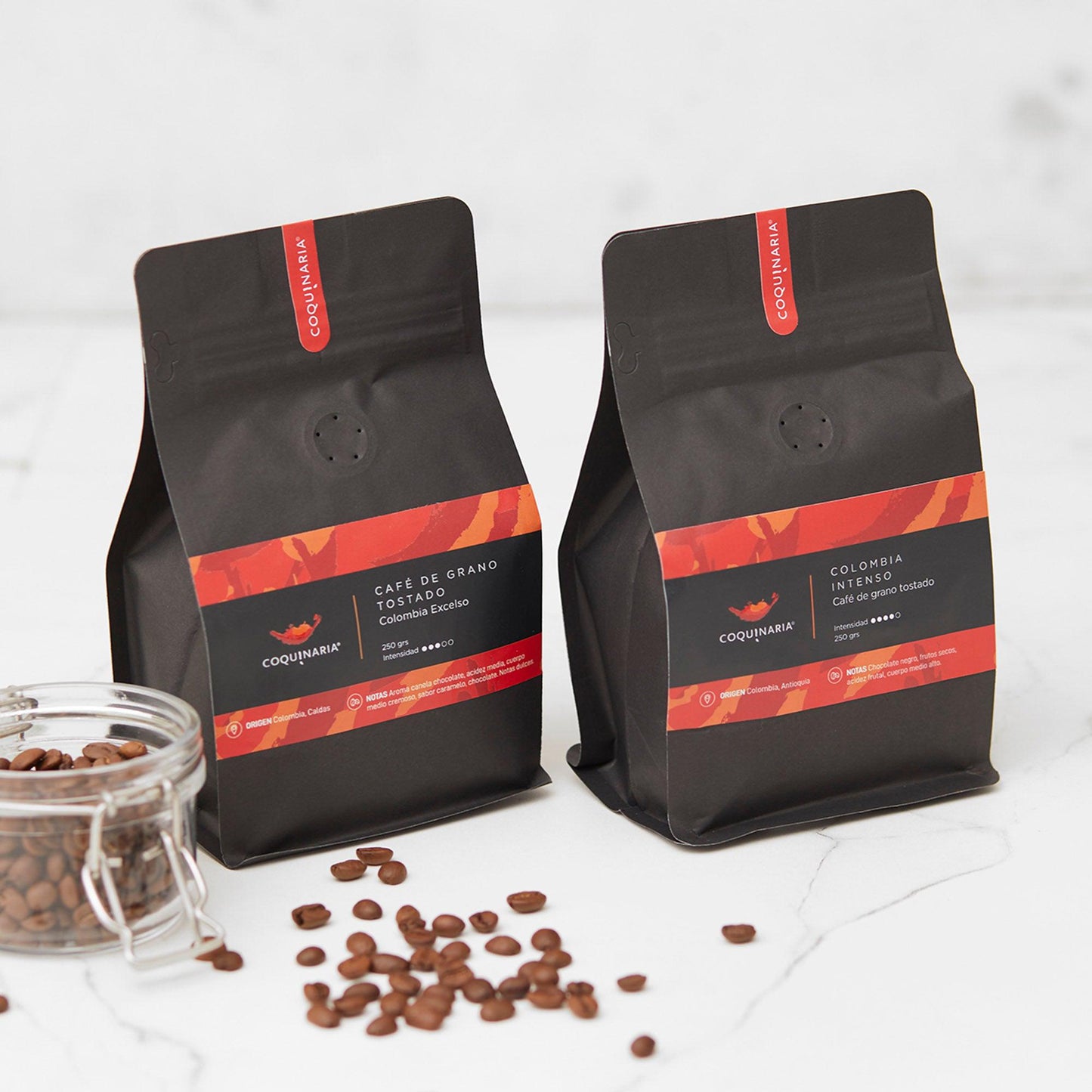 Café de Grano Tostado Colombia Excelso 250gr. Coquinaria