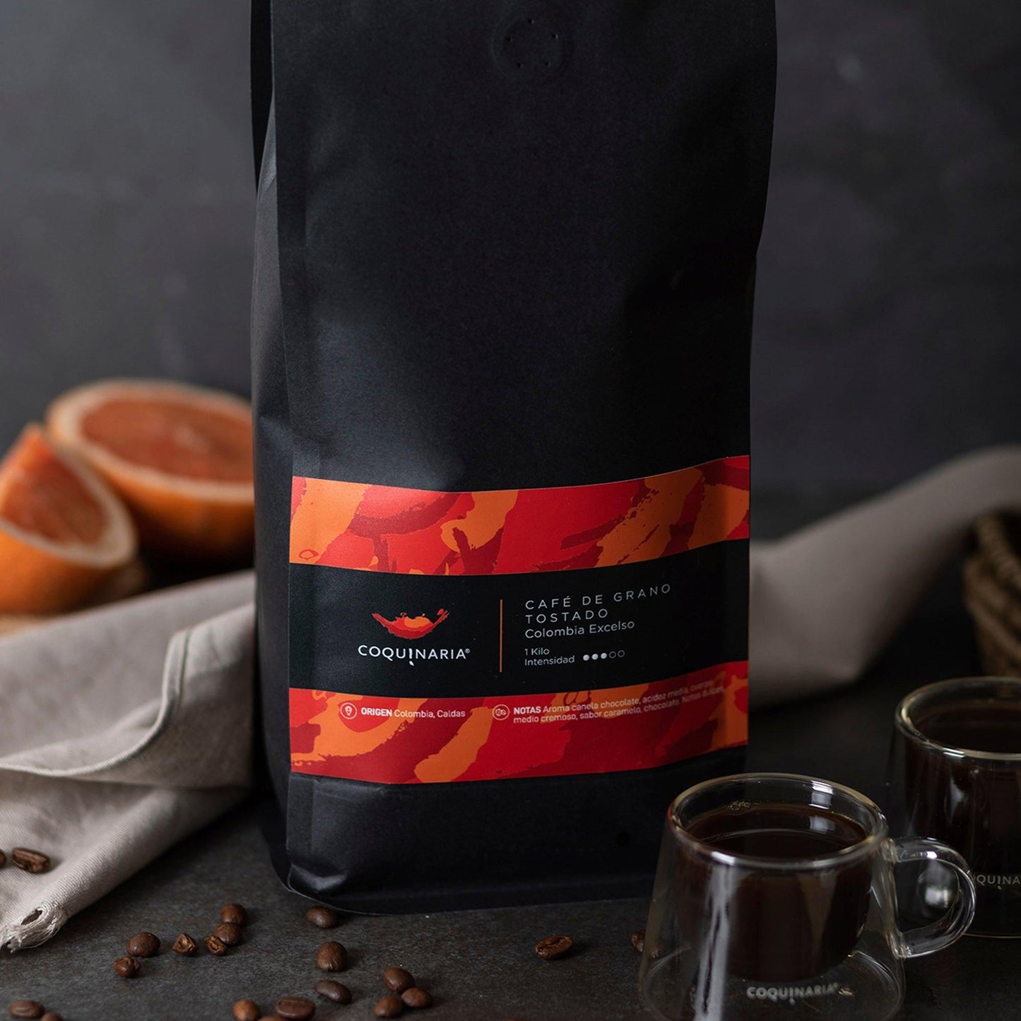 Café de Grano Tostado Colombia Excelso 1 kg Coquinaria