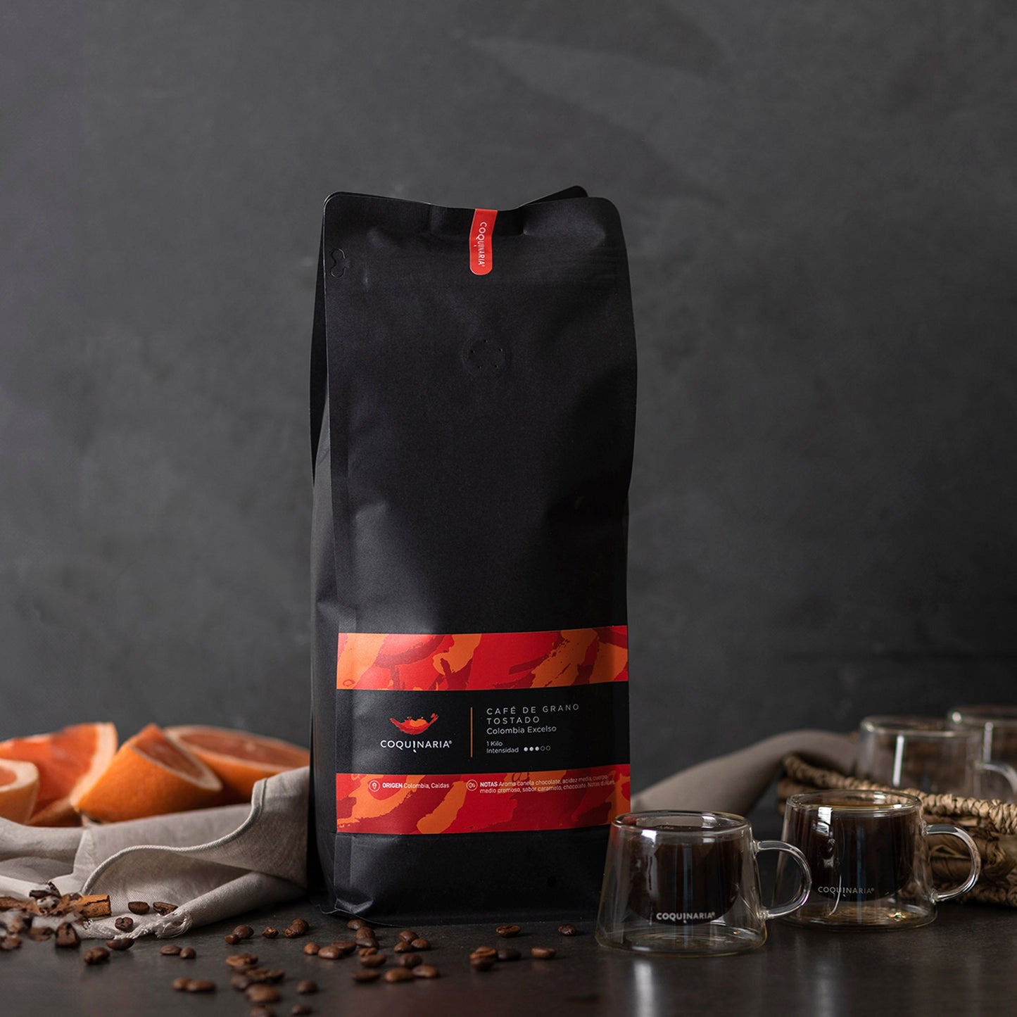 Café de Grano Tostado Colombia Excelso 1 kg Coquinaria