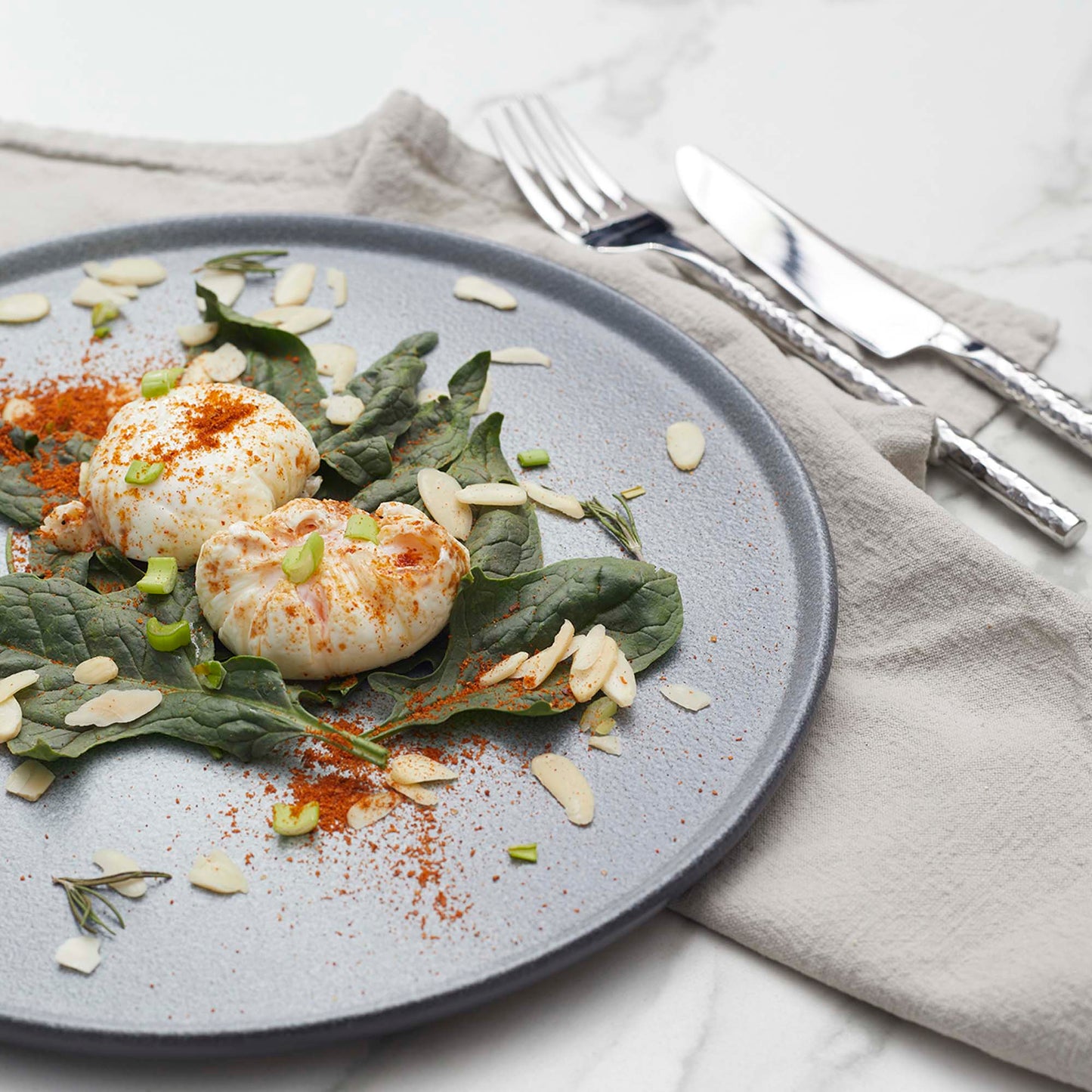 Juego de Vajilla Gris Porcelana 20 Pzs Coquinaria