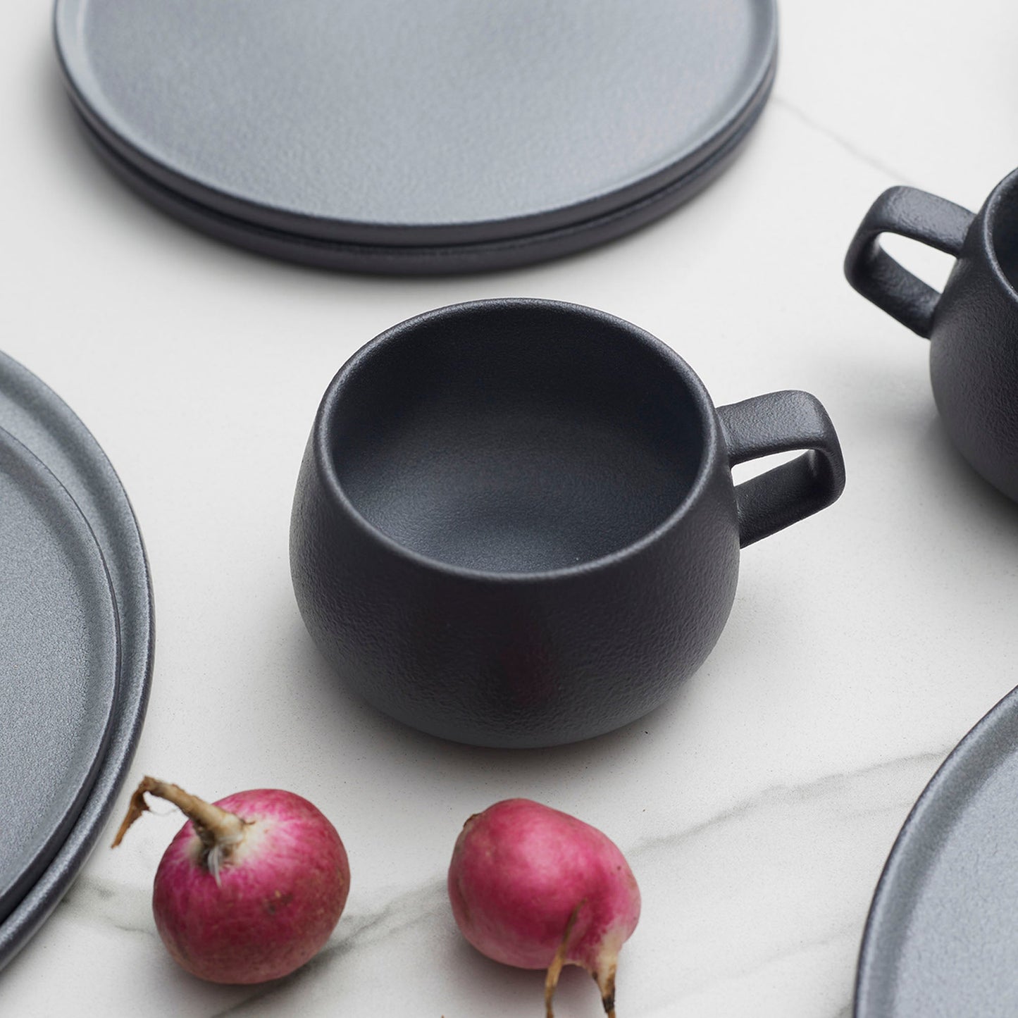 Juego de Vajilla Gris Porcelana 20 Pzs Coquinaria