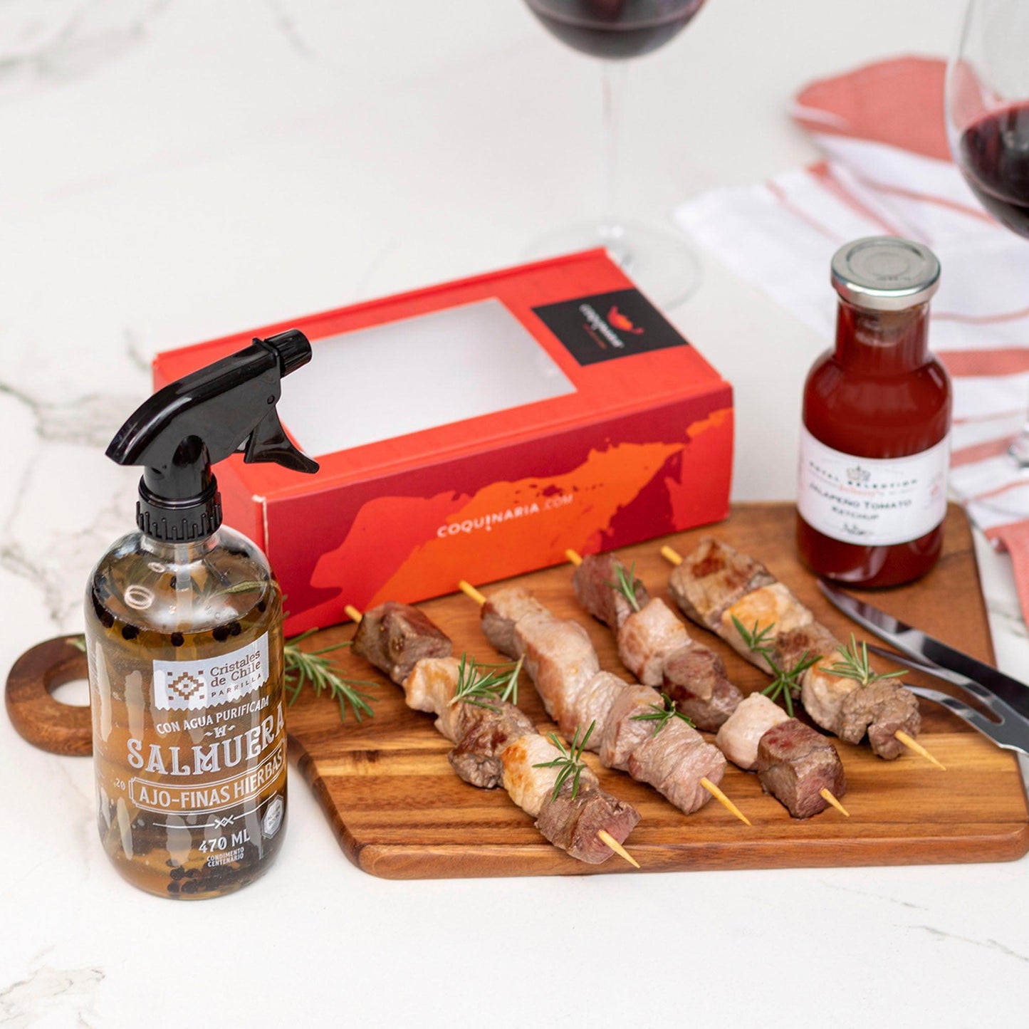 Salmuera Ajo Tomillo 470 ml Cristales de Chile