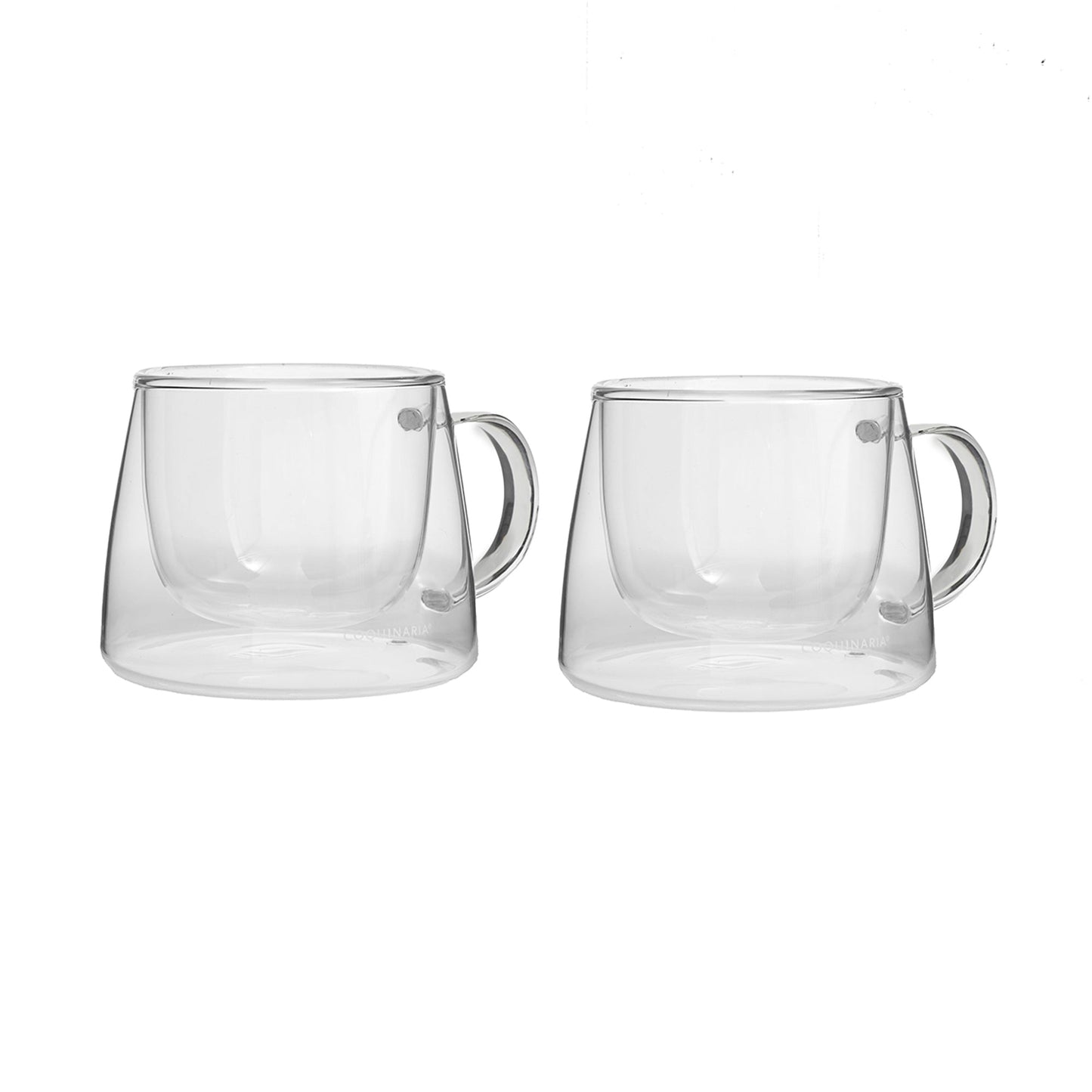 Set 2 Mugs de Vidrio 250 ml Coquinaria