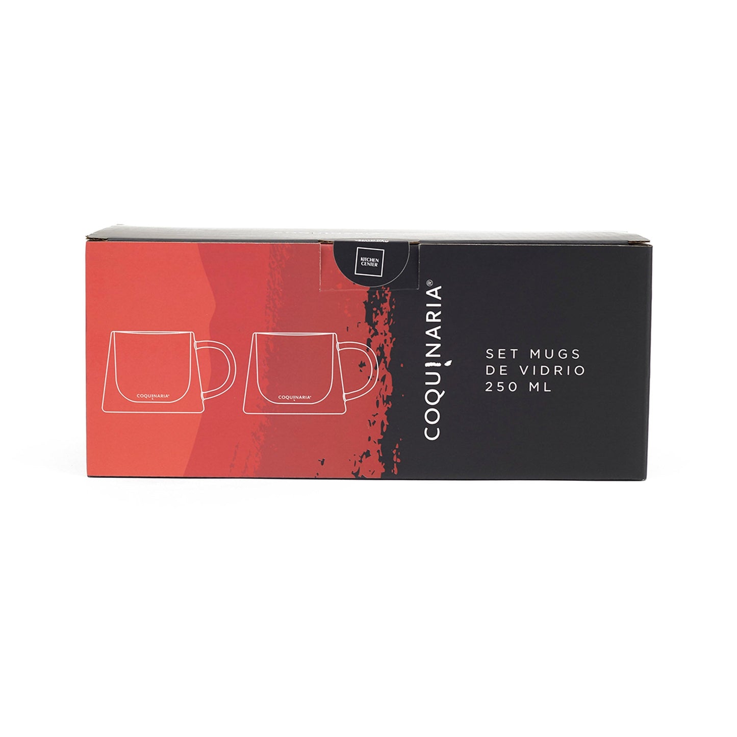 Set 2 Mugs de Vidrio 250 ml Coquinaria