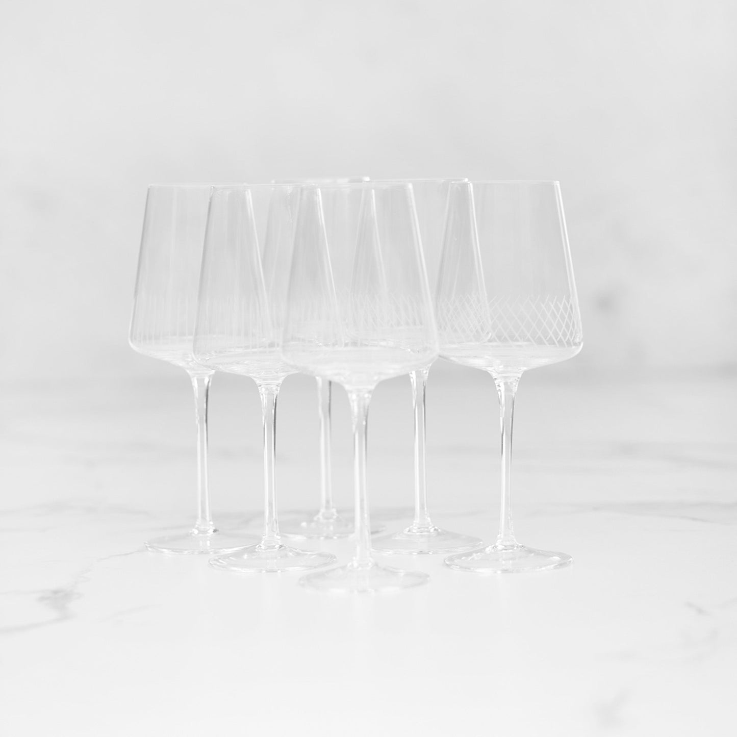 Set 6 Copas de Vino Talladas Coquinaria